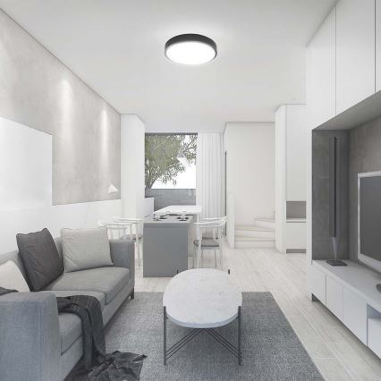 Plafón LED de baño LED/36W/230V 3000K IP44 diá. 29,5 cm negro