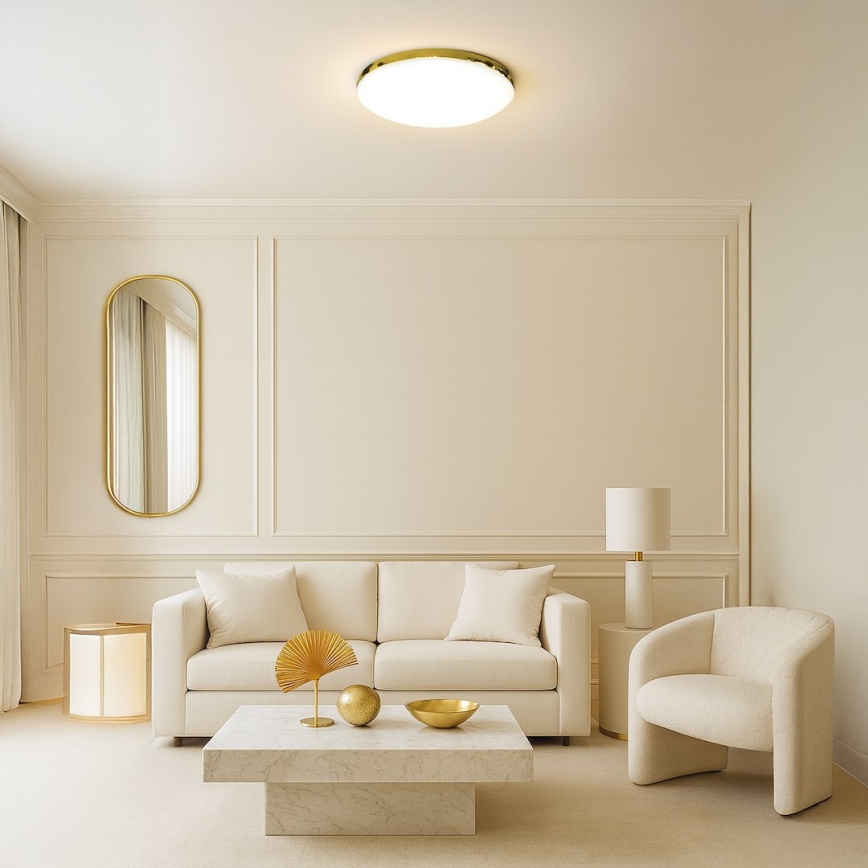 Plafón LED de baño MAYA LED/15W/230V diá. 33 cm IP44 dorado