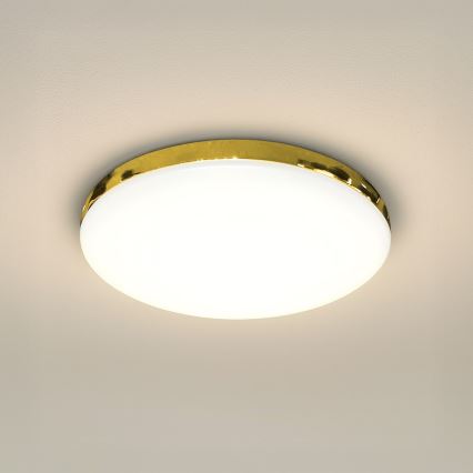 Plafón LED de baño MAYA LED/15W/230V diá. 33 cm IP44 dorado