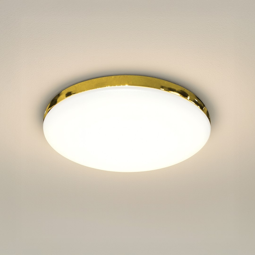Plafón LED de baño MAYA LED/15W/230V diá. 33 cm IP44 dorado