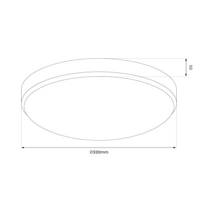 Plafón LED de baño MAYA LED/15W/230V diá. 33 cm IP44 dorado