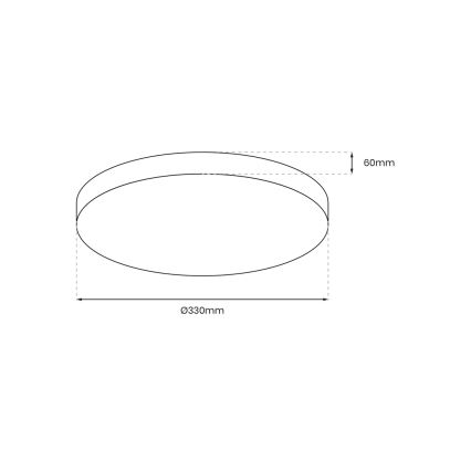 Plafón LED de baño MAYA LED/15W/230V diá. 33 cm IP44 dorado