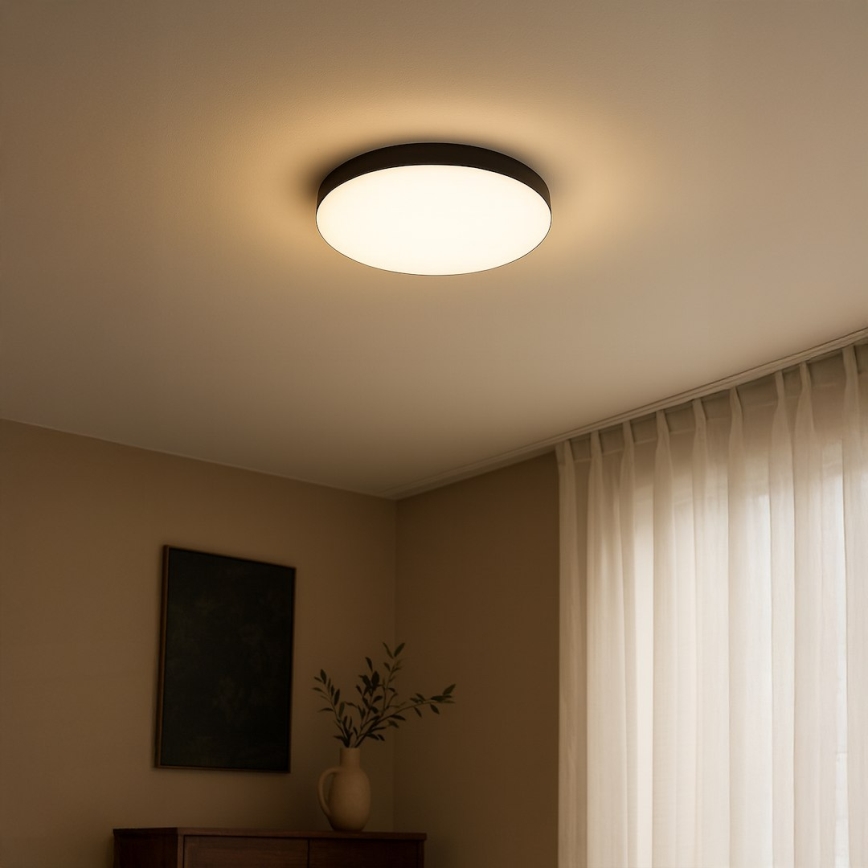 Plafón LED de baño MAYA LED/15W/230V diá. 33 cm IP44 negro