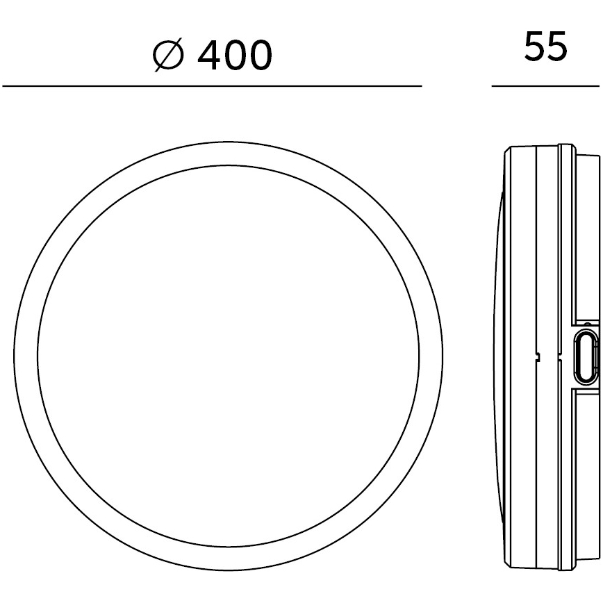 Plafón LED de baño NAIROS LED/36W/230V 3000/4000/6500K IP65 diá. 40 cm blanco