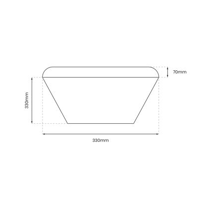 Plafón LED de baño NEMO LED/17W/230V IP44 dorado