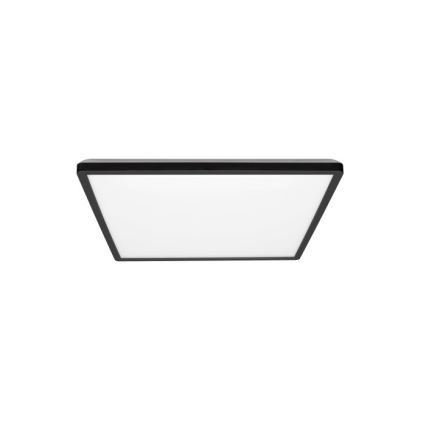 Plafón LED de baño NIVERA LED/12W/230V IP54 3000/4000/6000K 22,5x22,5 cm negro