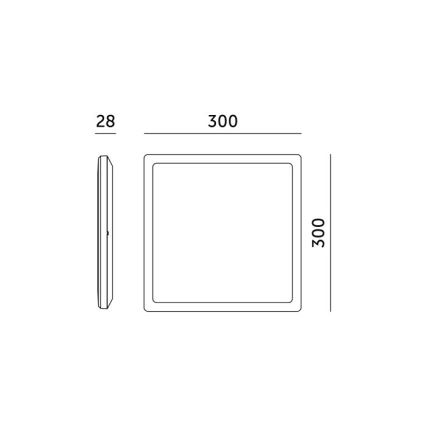 Plafón LED de baño NIVERA LED/18W/230V IP54 3000/4000/6000K 30x30 cm blanco