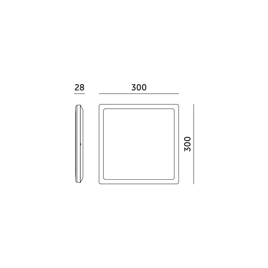 Plafón LED de baño NIVERA LED/18W/230V IP54 3000/4000/6000K 30x30 cm blanco