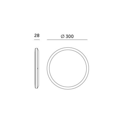 Plafón LED de baño NIVERA LED/18W/230V IP54 3000/4000/6000K diá. 30 cm blanco