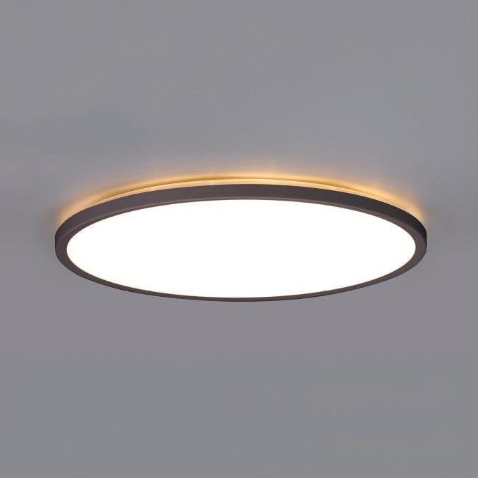 Plafón LED de baño NIVERA LED/32W/230V IP54 3000/4000/6000K diá. 42 cm negro