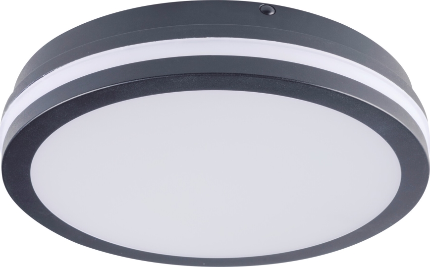 Plafón LED de exterior con sensor de movimiento BENO LED/24/30W/230V 3000/3500/4000K IP65 antracita redondeado