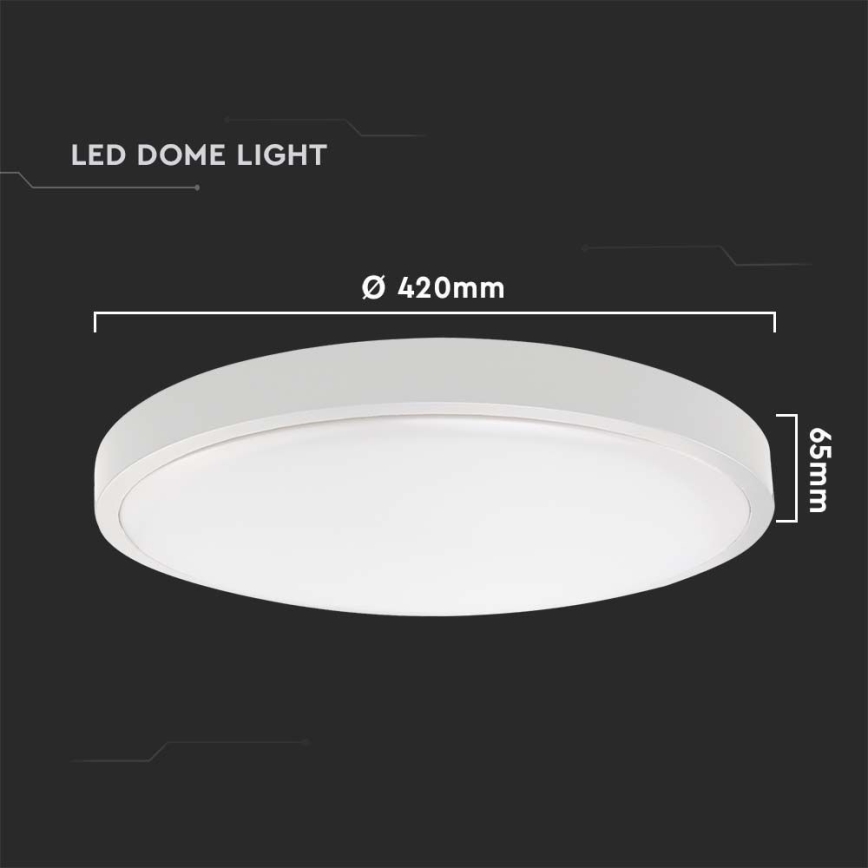 Plafón LED de exterior con sensor LED/30W/230V 4000K IP44 blanco