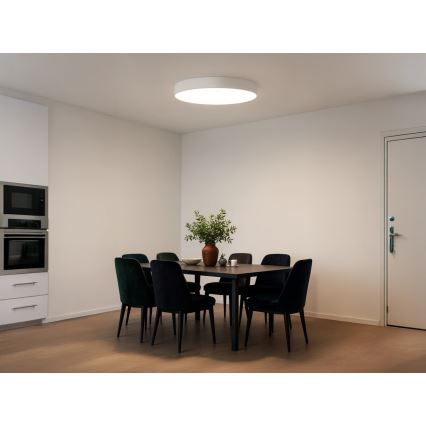 Plafón LED de techo 135 W/230 V 3000/4000/6500 K Ø 80 cm blanco
