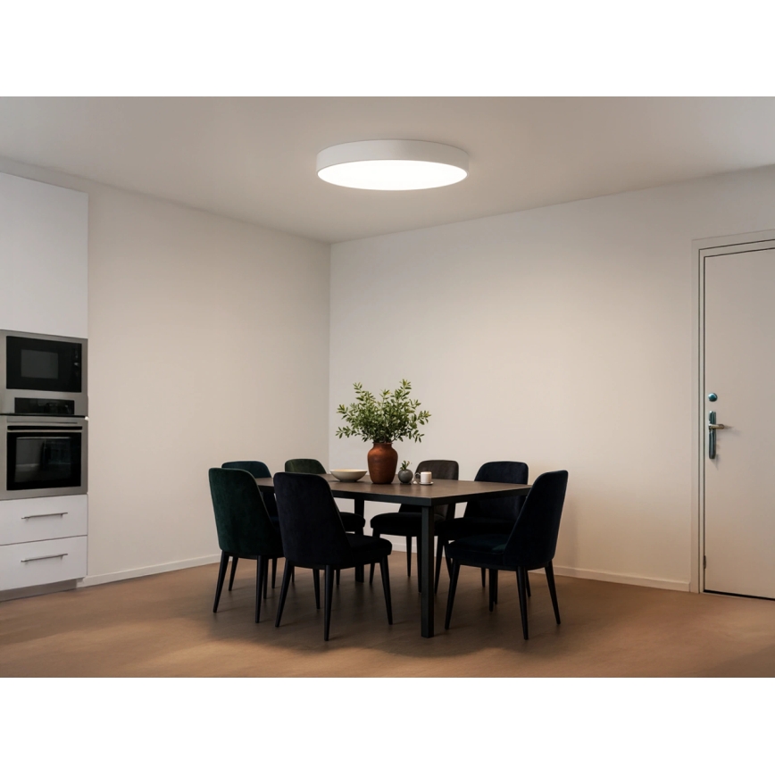 Plafón LED de techo 135 W/230 V 3000/4000/6500 K Ø 80 cm blanco