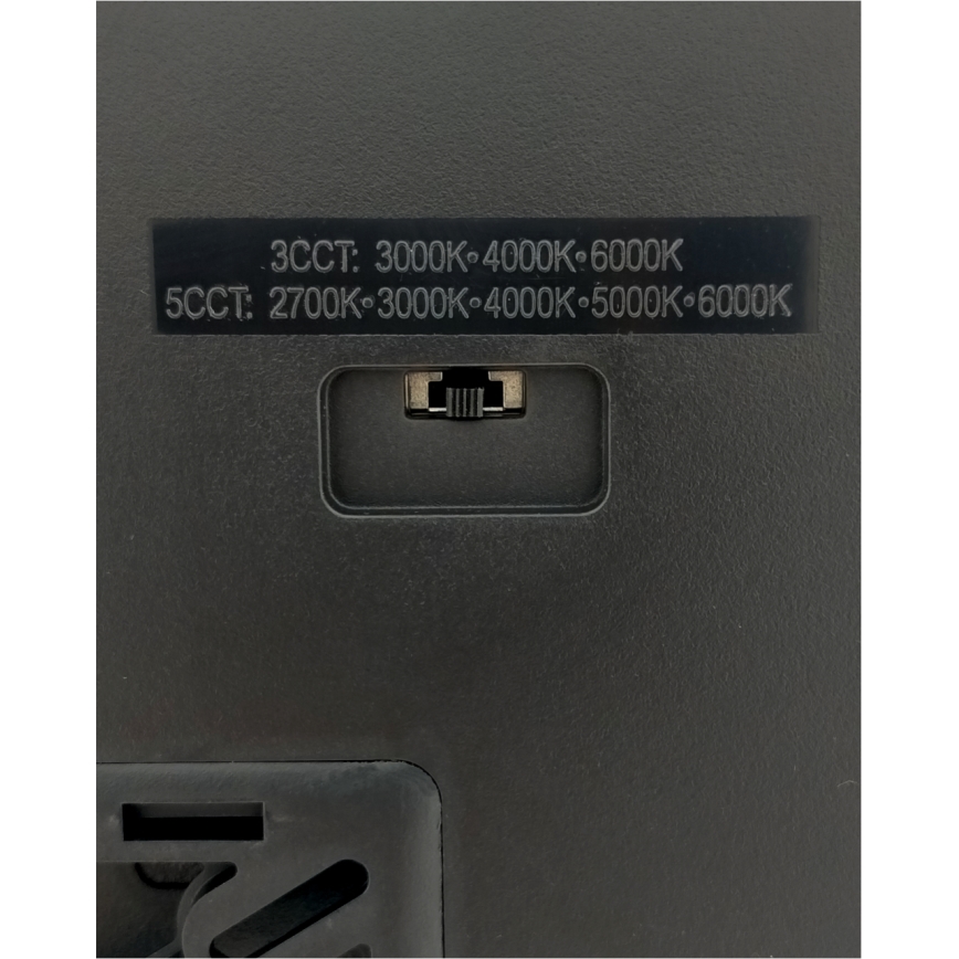 Plafón LED de techo 40W, 230V, 3000/4000/6500K, 50 x 50 cm, negro