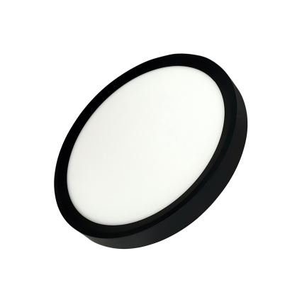 Plafón LED de techo LED/18W/230V 3000/4000/6500K Ø 23 cm negro