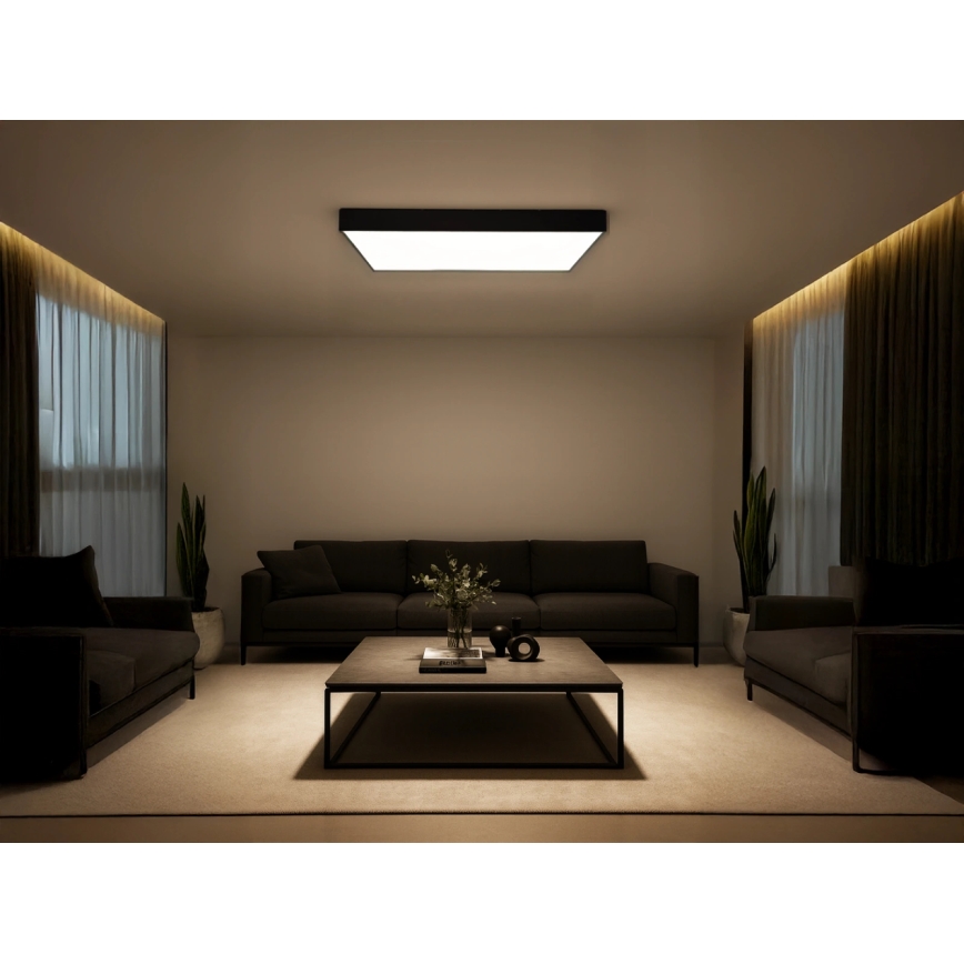 Plafón LED de techo LED/340W/230V 3000/4000/6500K 100x100 cm negro