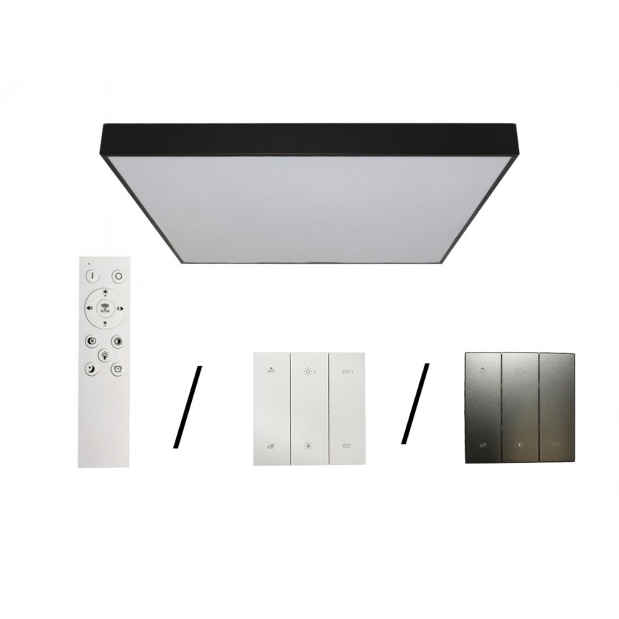 Plafón LED de techo LED/340W/230V 3000/4000/6500K 100x100 cm negro