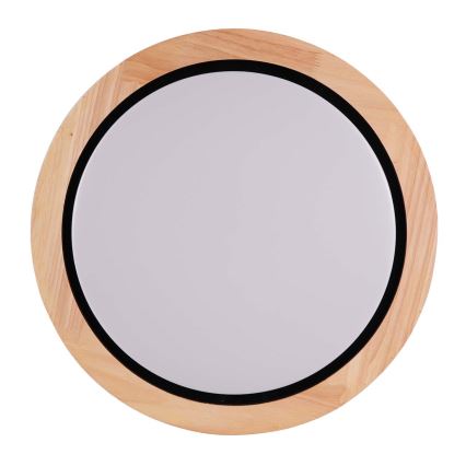 Lámpara de techo LED de madera para baño, 24 W, 230 V, Ø 39 cm, IP44, roble