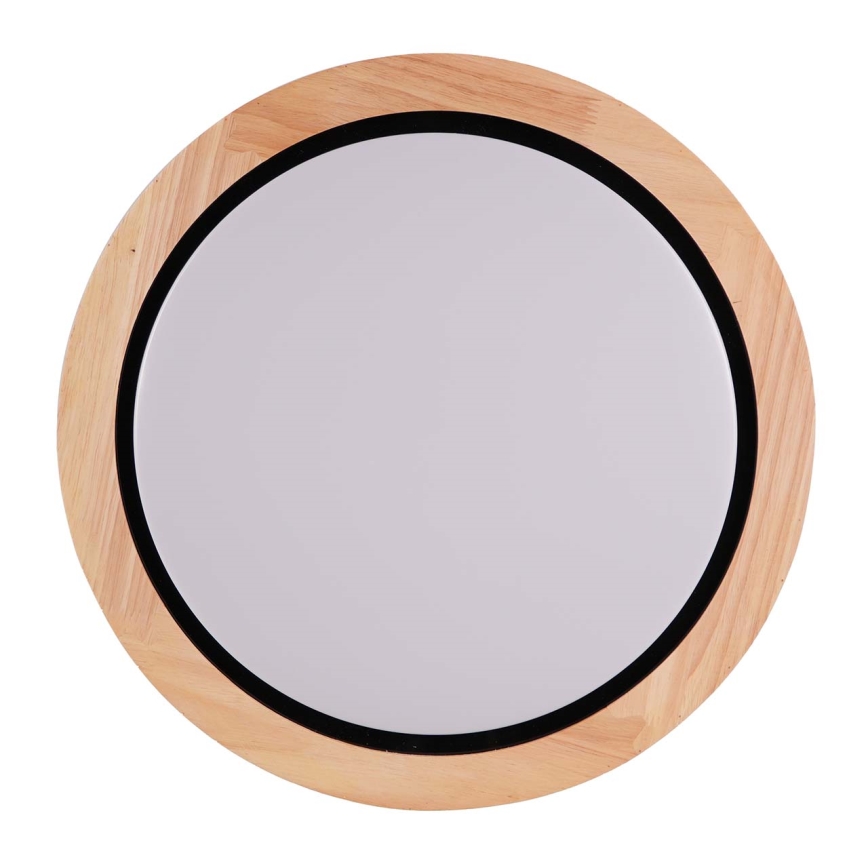 Lámpara de techo LED de madera para baño, 24 W, 230 V, Ø 39 cm, IP44, roble