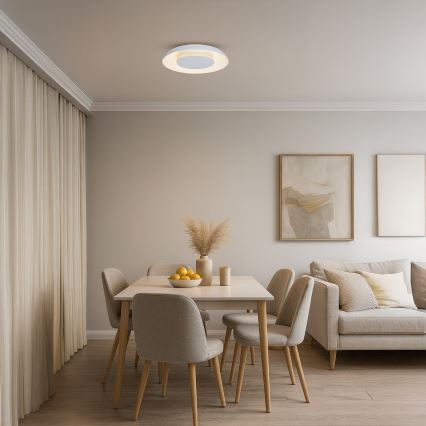 Plafón LED de techo PIATTINO LED/30W/230V 3000/4000/6000K Ø 40 cm blanco