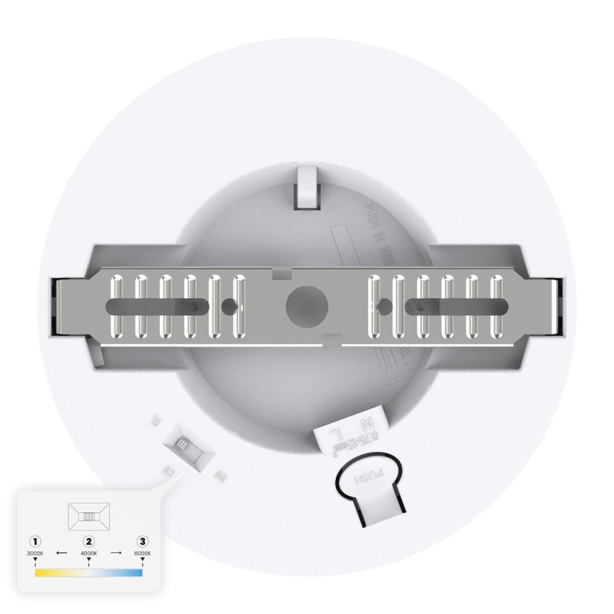 Plafón LED EVORA LED/6W/230V 3000/4000/6000K Ø 14 cm blanco