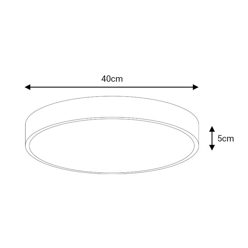 Plafón LED FELIZ LED/40W/230V 4000K diá. 40 cm negro