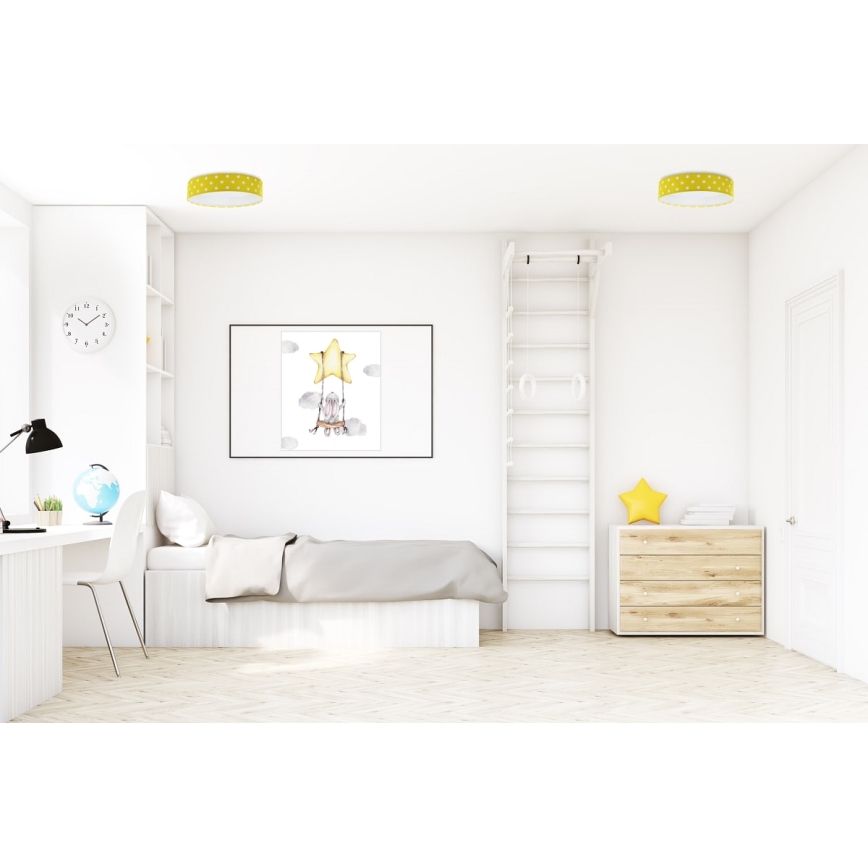 Plafón LED infantil GALAXY KIDS LED/24W/230V puntos amarillo/blanco
