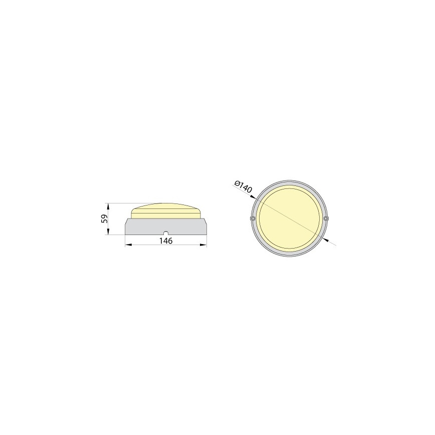 Plafón LED industrial FIDO LED/12W/230V IP65