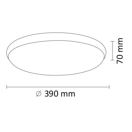 Plafón LED KERN LED/24W/230V negro
