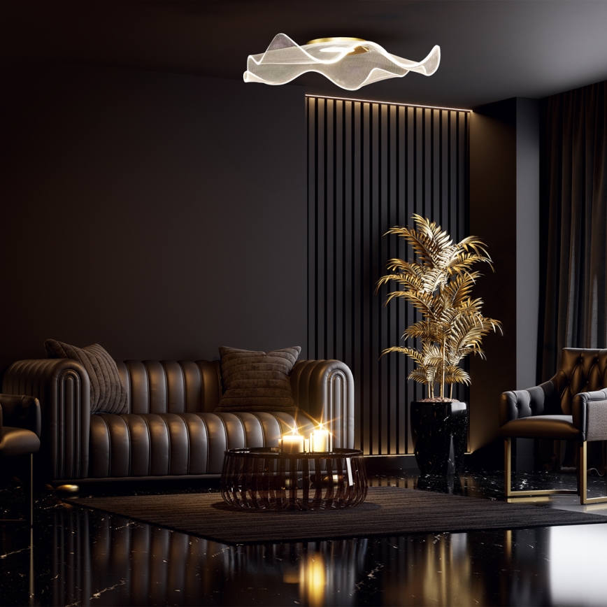 Plafón LED LARGO LED/16W/230V dorado