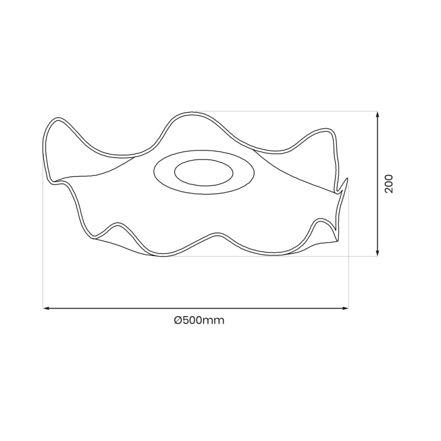 Plafón LED LARGO LED/16W/230V dorado