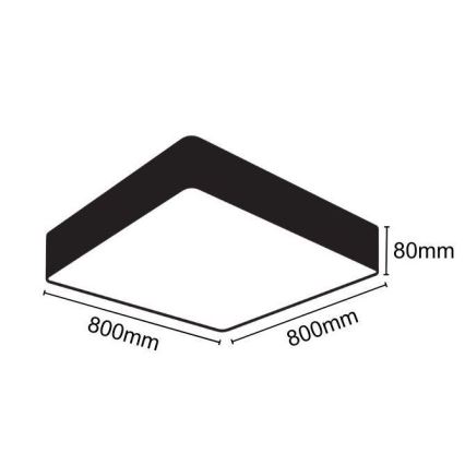 Plafón LED LED/110W/230V 4000K 80x80 cm
