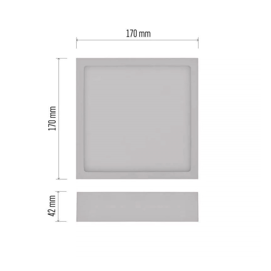 Plafón LED NEXXO LED/12,5W/230V 3000/3500/4000K 17x17 cm blanco
