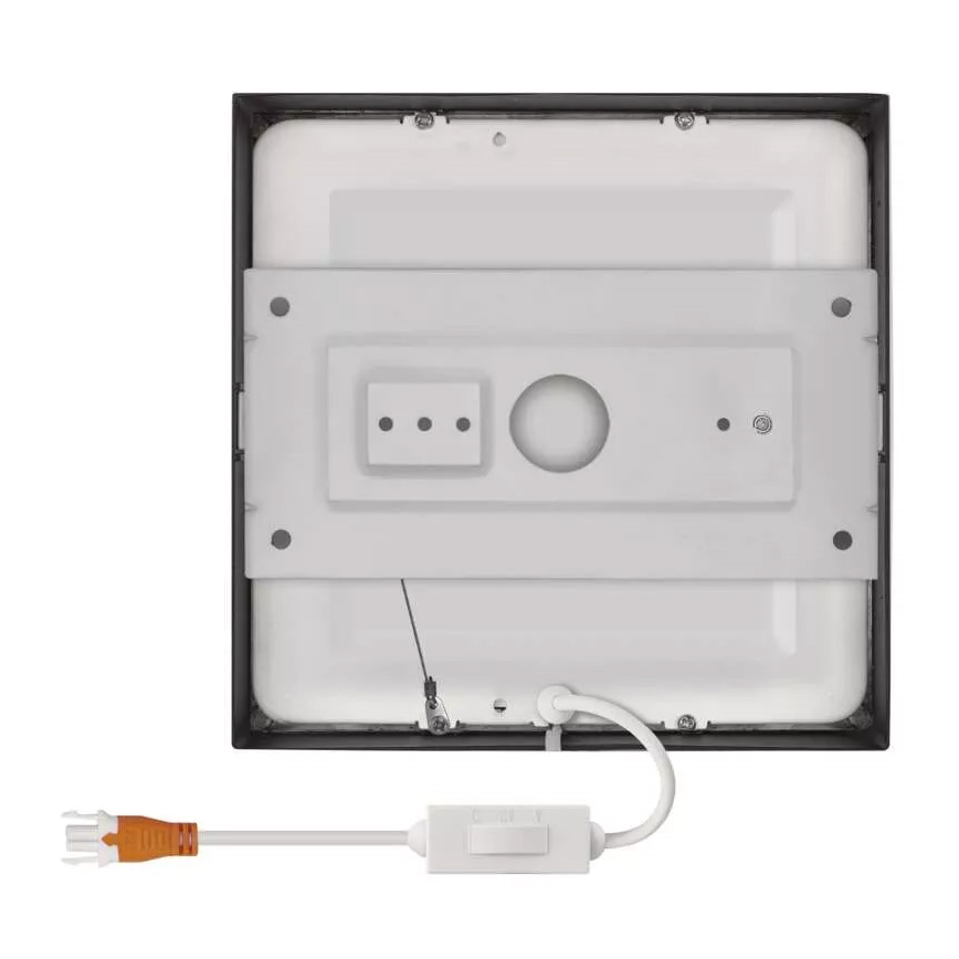 Plafón LED NEXXO LED/12,5W/230V 3000/3500/4000K 17x17 cm negro