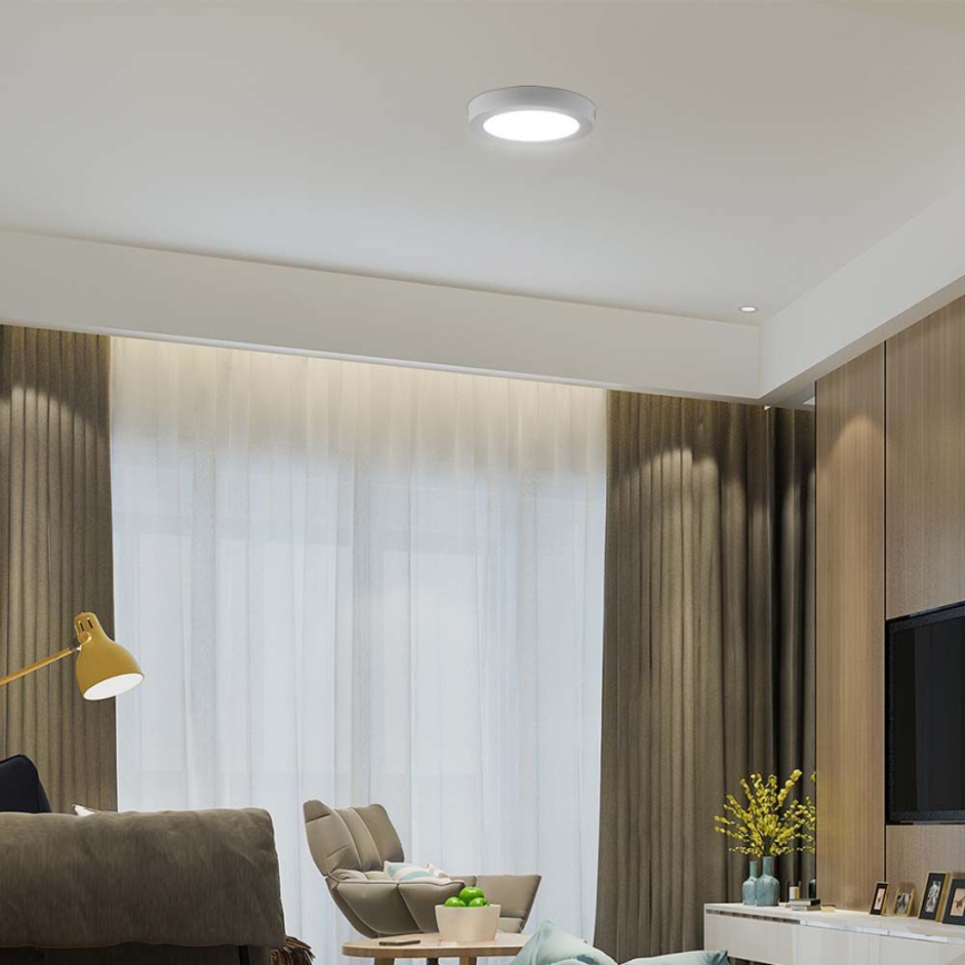 Plafón LED LED/12W/230V 3000K diá. 16,7 cm blanco