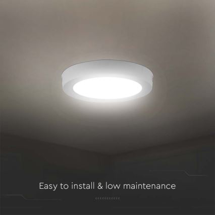 Plafón LED LED/12W/230V 3000K diá. 16,7 cm blanco