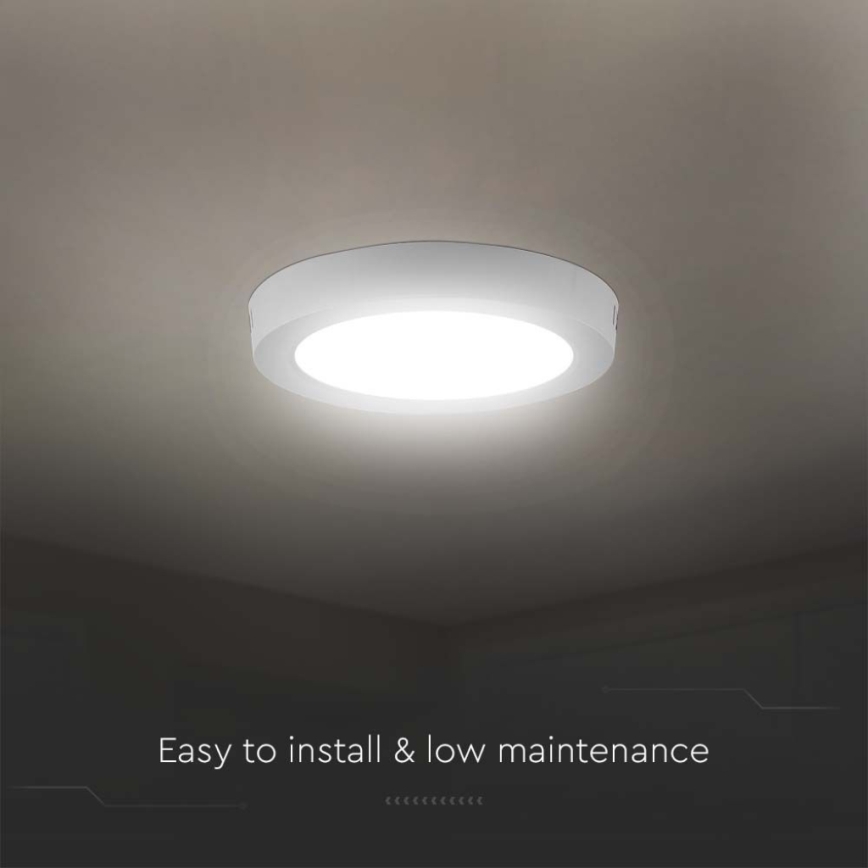 Plafón LED LED/12W/230V 3000K diá. 16,7 cm blanco