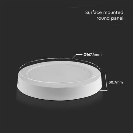 Plafón LED LED/12W/230V 3000K diá. 16,7 cm blanco