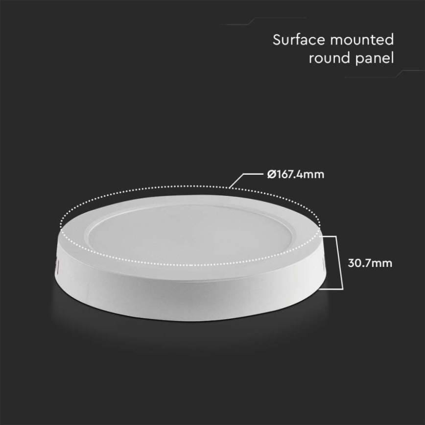 Plafón LED LED/12W/230V 3000K diá. 16,7 cm blanco