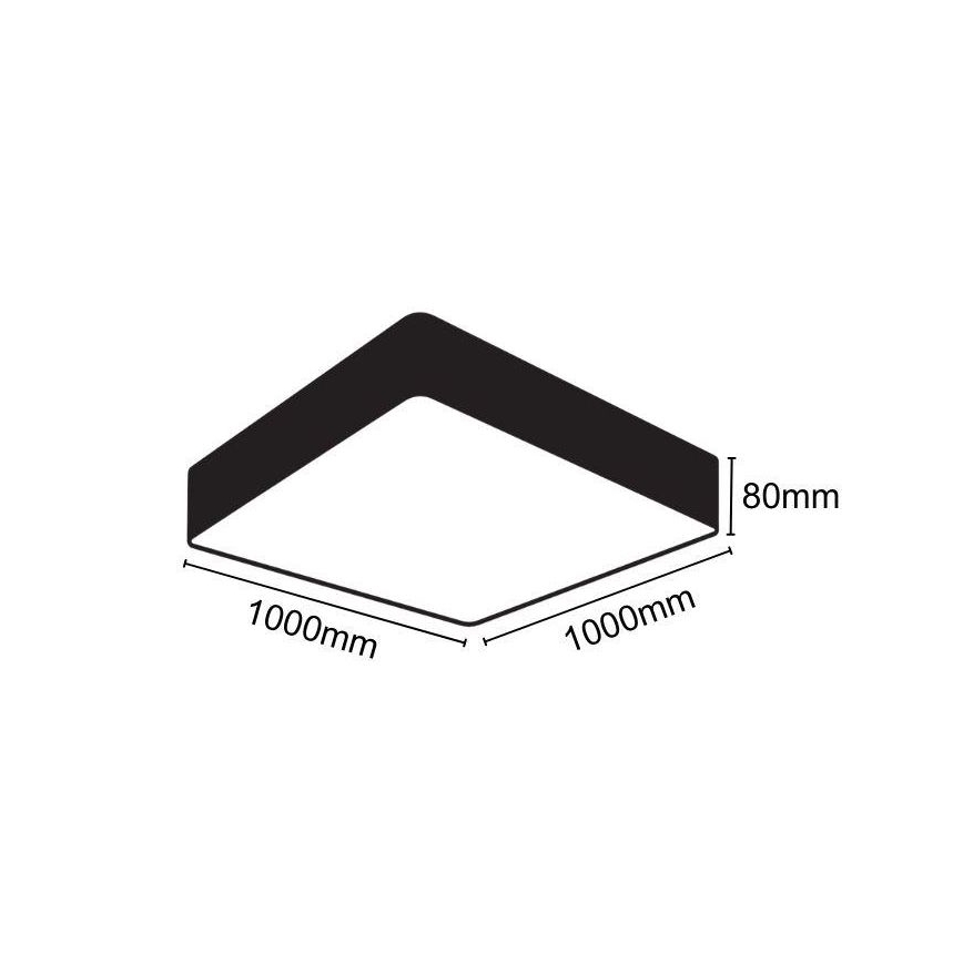 Plafón LED LED/170W/230V 4000K 100x100 cm