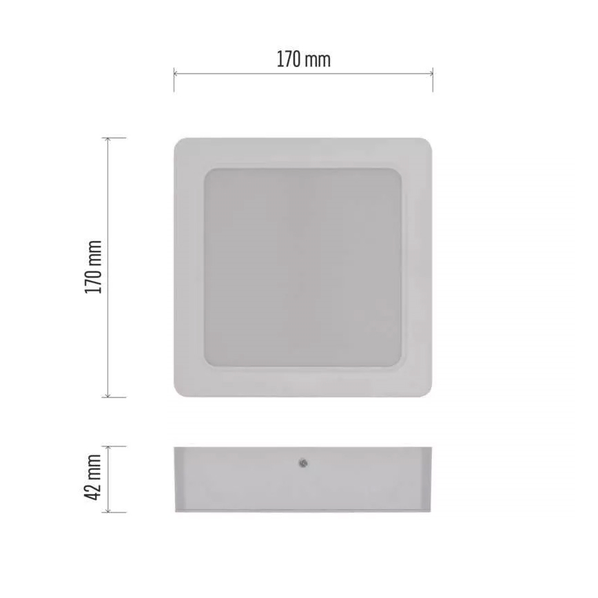 Plafón LED LED/18W/230V 17x17 cm blanco