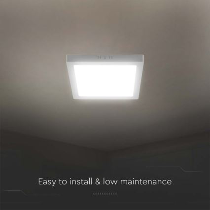 Plafón LED LED/18W/230V 3000K 21,4x21,4 cm blanco