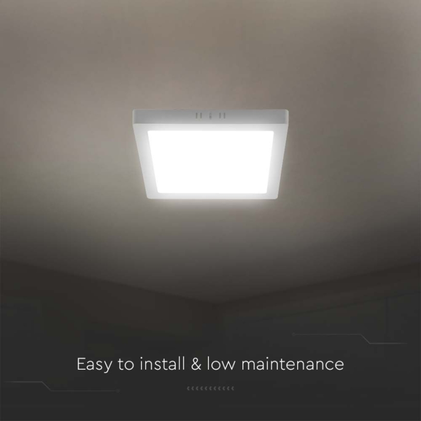 Plafón LED LED/18W/230V 3000K 21,4x21,4 cm blanco