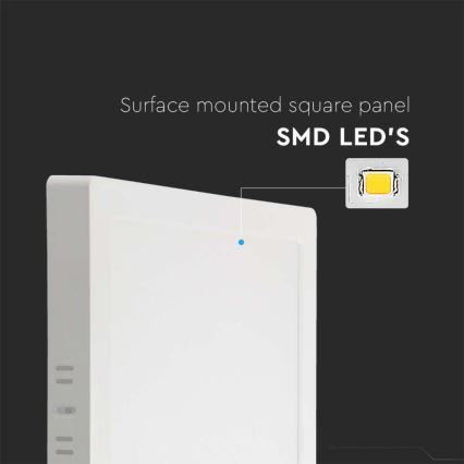 Plafón LED LED/18W/230V 3000K 21,4x21,4 cm blanco