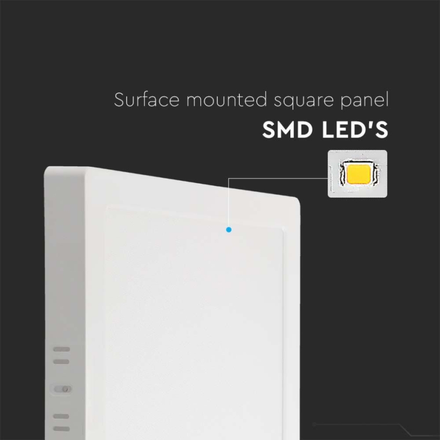 Plafón LED LED/18W/230V 3000K 21,4x21,4 cm blanco