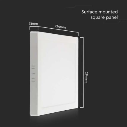 Plafón LED LED/18W/230V 3000K 21,4x21,4 cm blanco