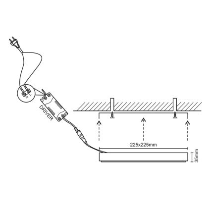 Panel LED LED/18W