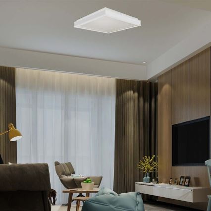 Plafón LED LED/18W/230V 4000K 35x35 cm blanco