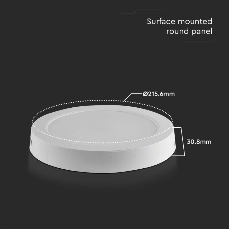 Plafón LED LED/18W/230V 4000K diá. 21,5 cm